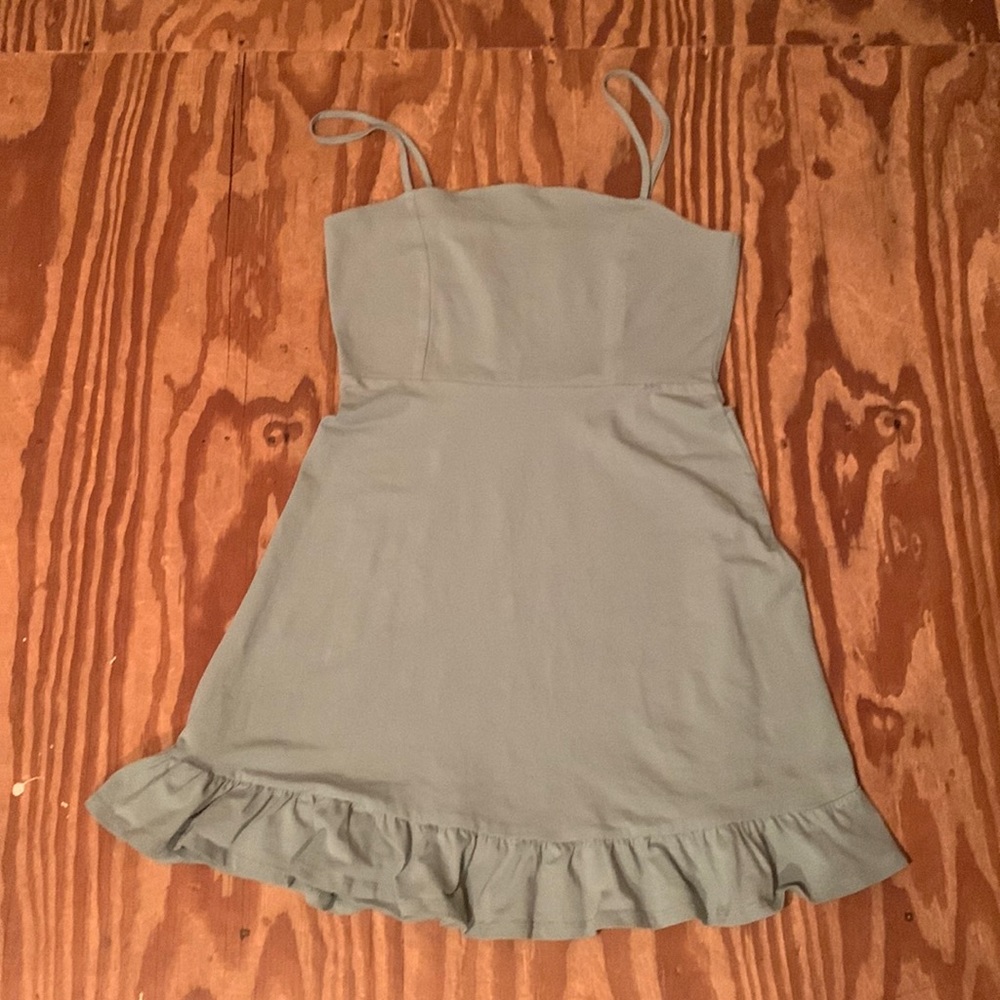 ASOS green fitted spaghetti strap dress mini dress